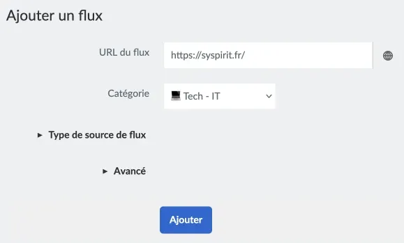 Ajout Abonnement URL