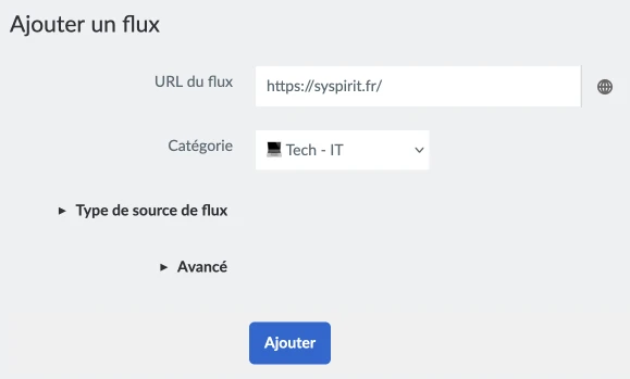 Ajout Abonnement URL